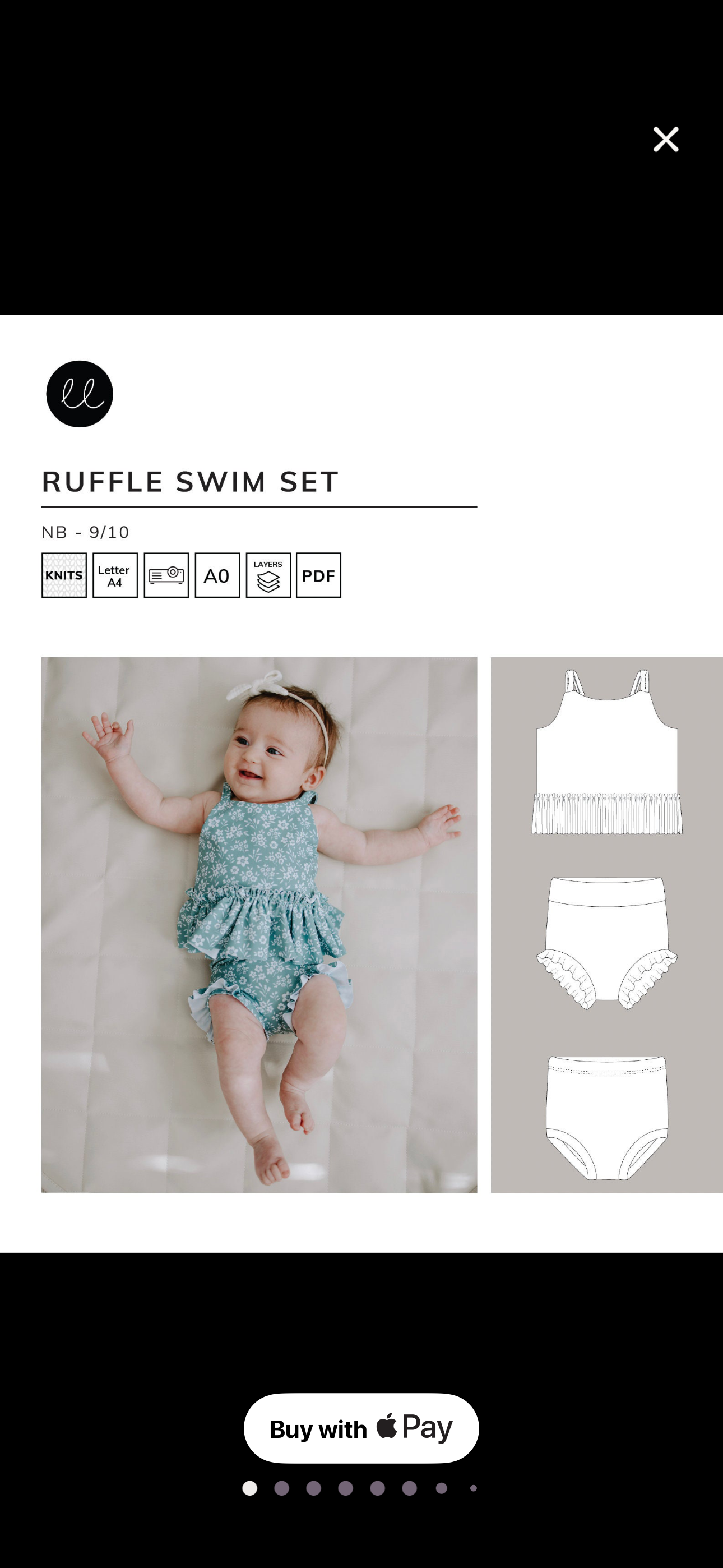 Ruffle swim set