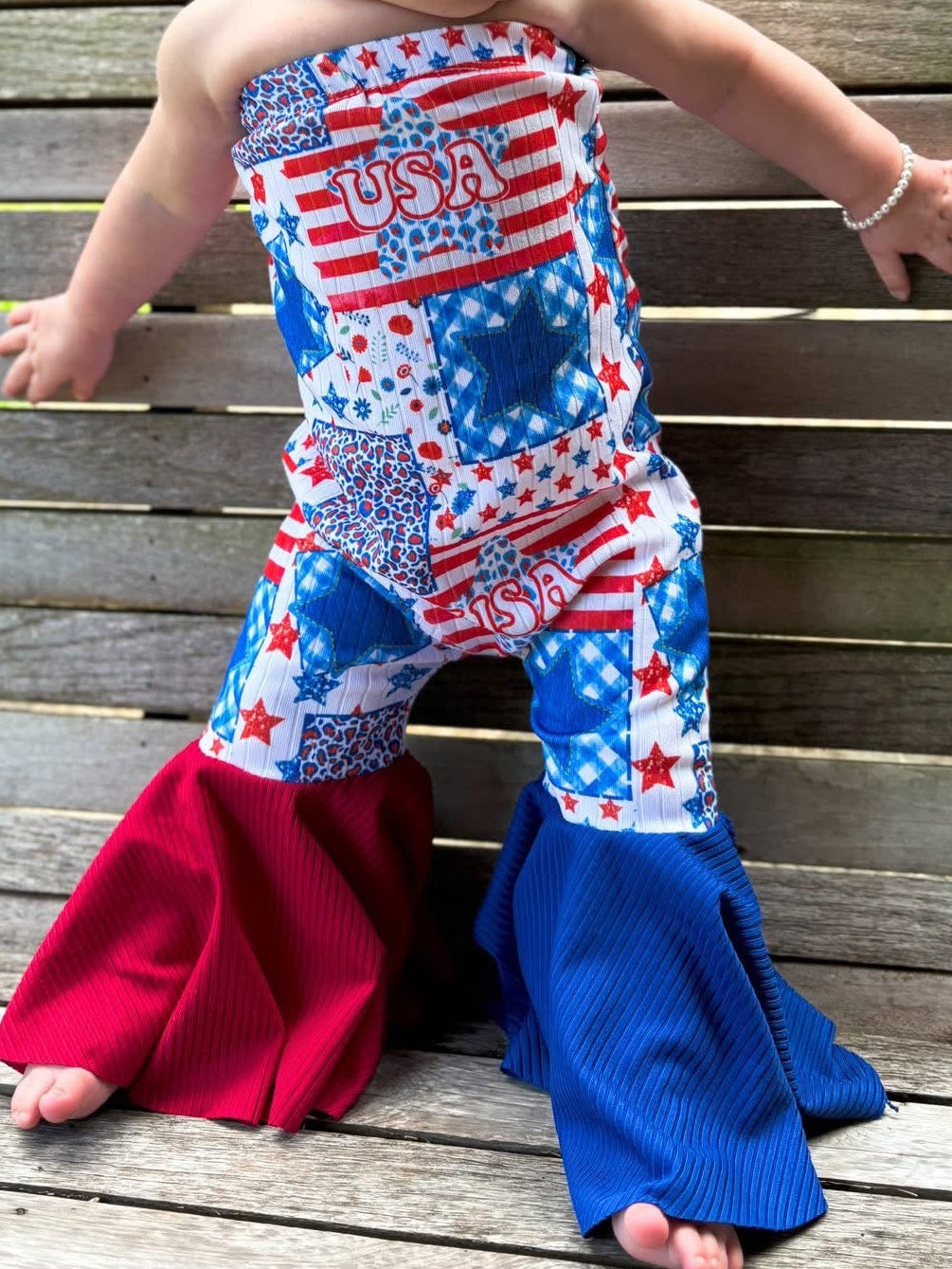 Strapless bell romper