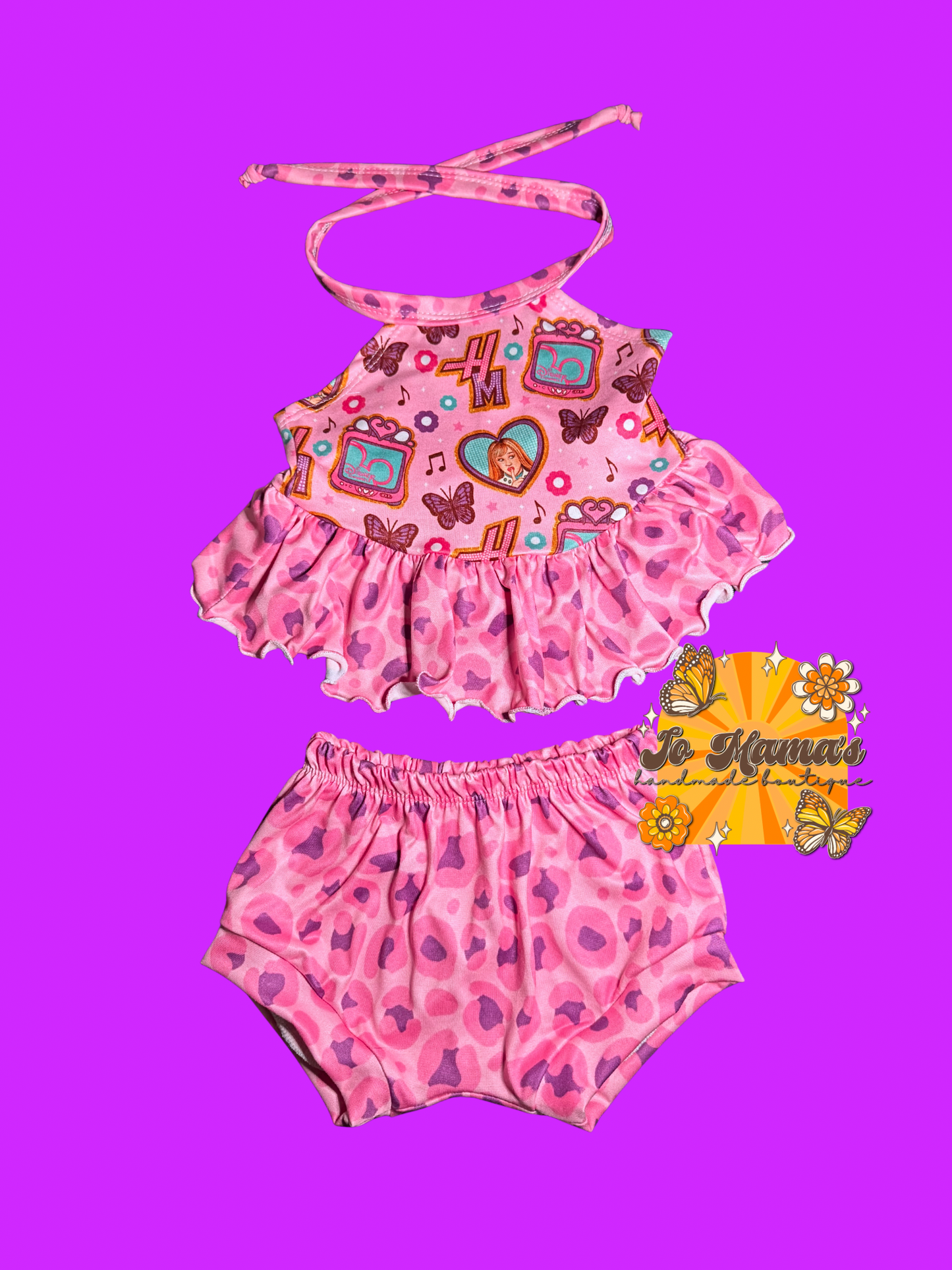 RTS Olive halter top + shorties