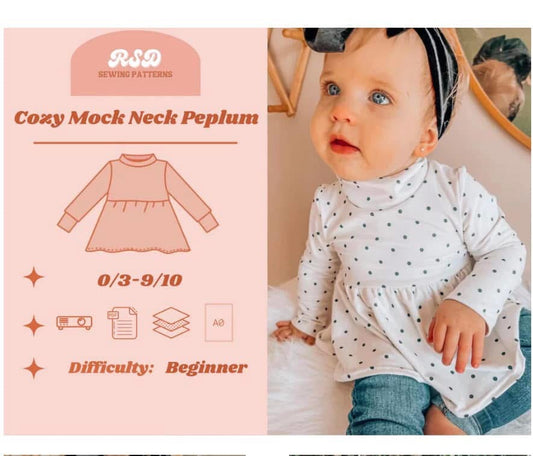 Cozy Mock neck peplum