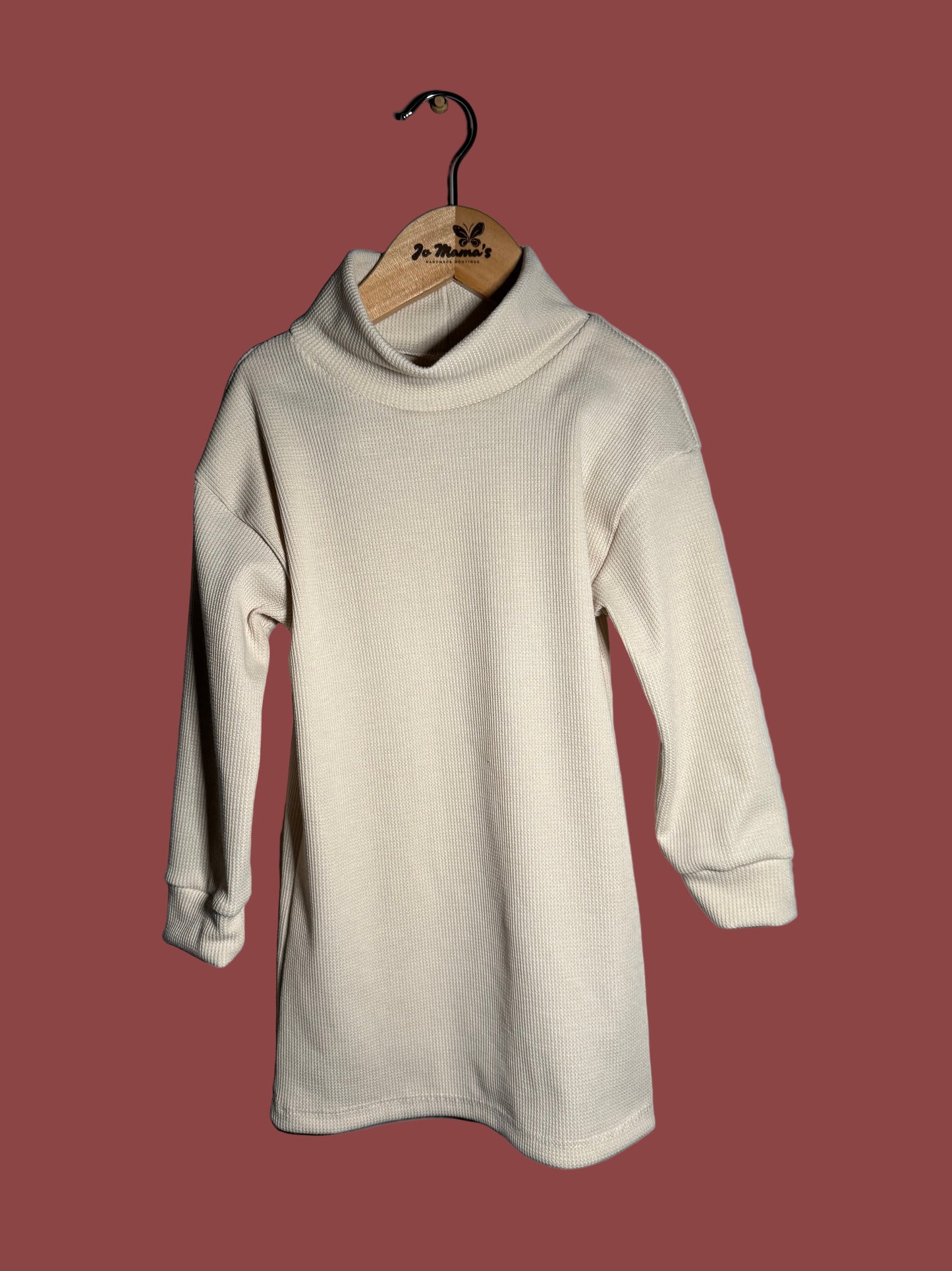 Mock neck sweater dress