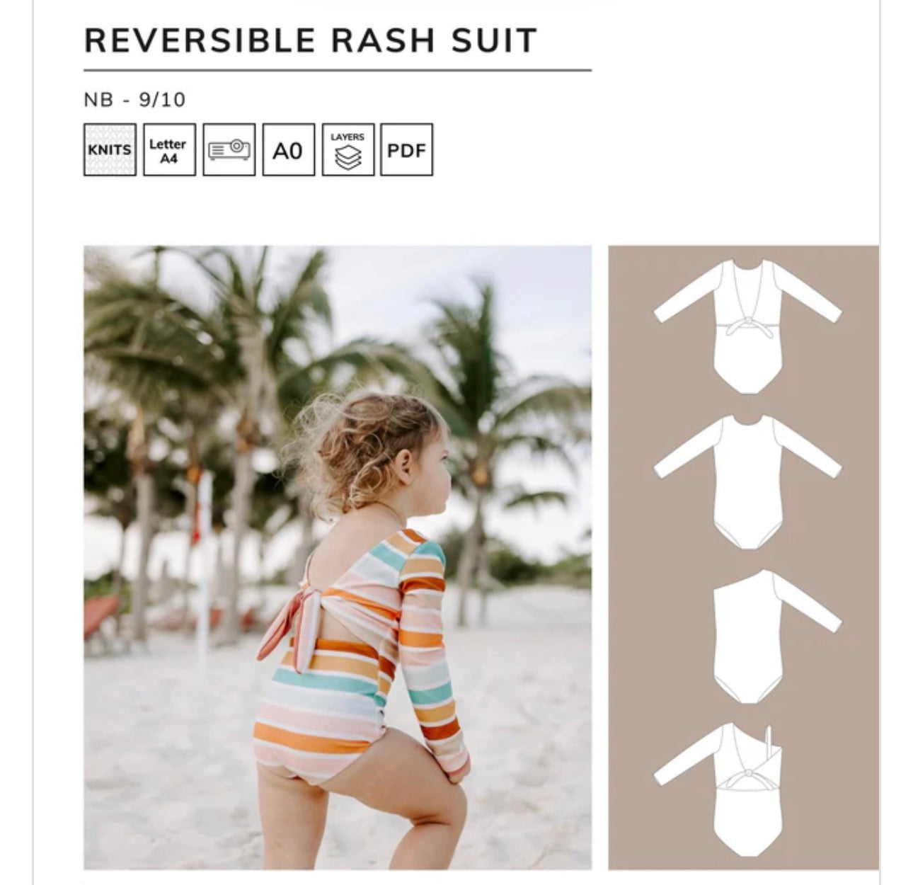 Reversible one piece swim