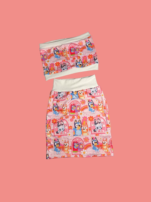 Fitted mini skirt