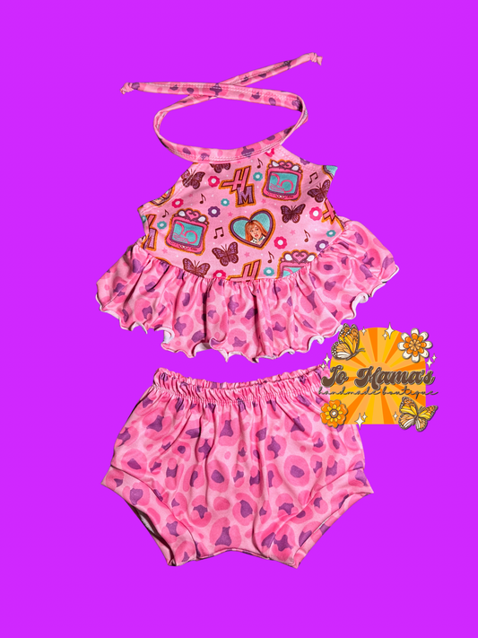 RTS Olive halter top + shorties